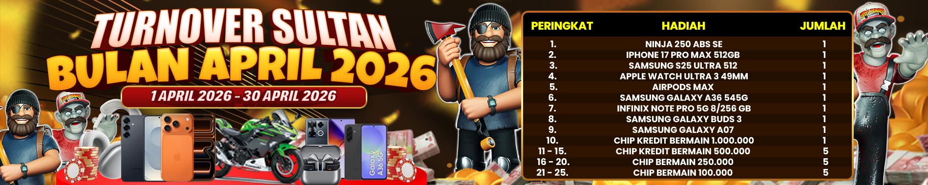 SPESIAL EVENT TURNAMENT TURNOVER SULTAN APRIL 2026